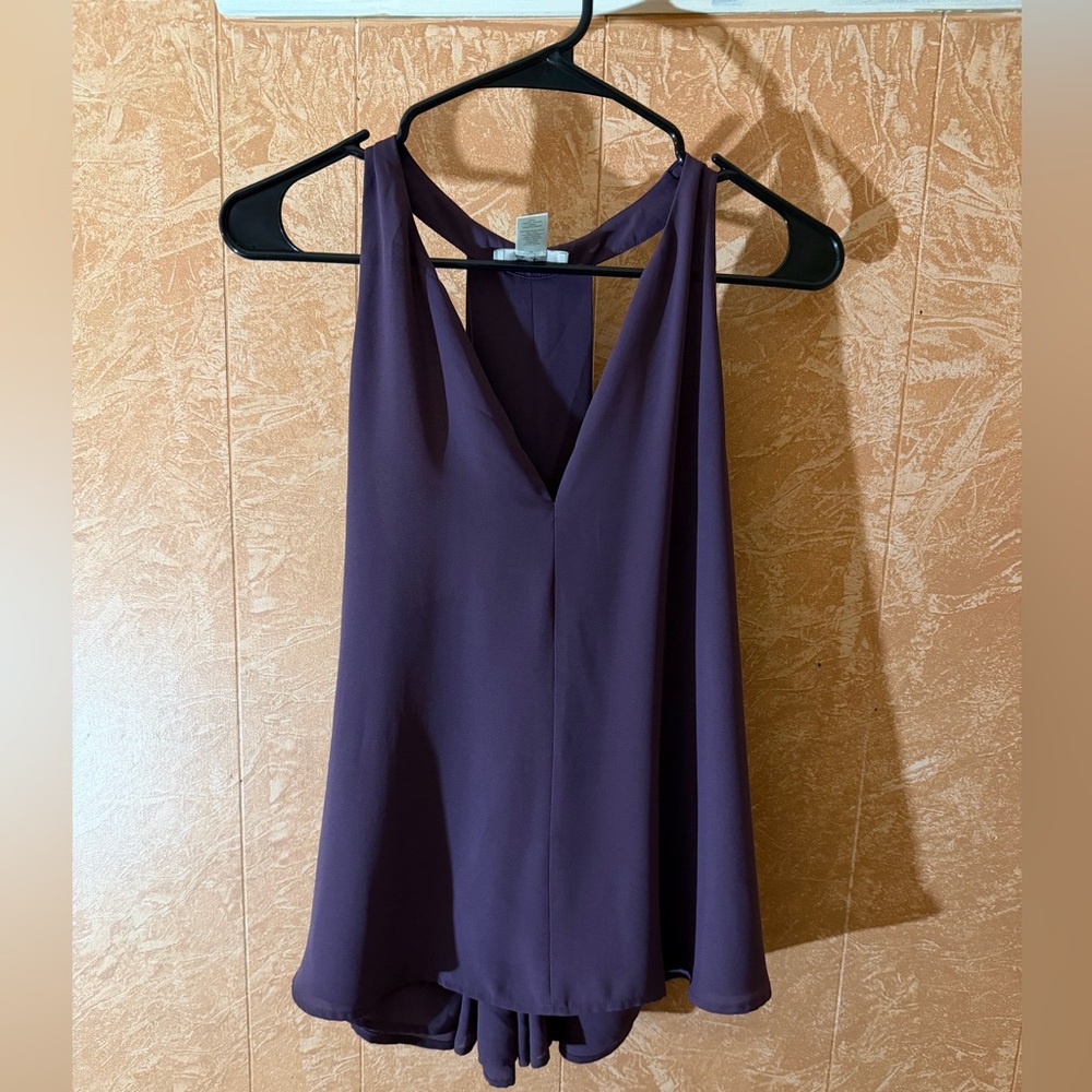LOFT Deep Purple Sleeveless Blouse